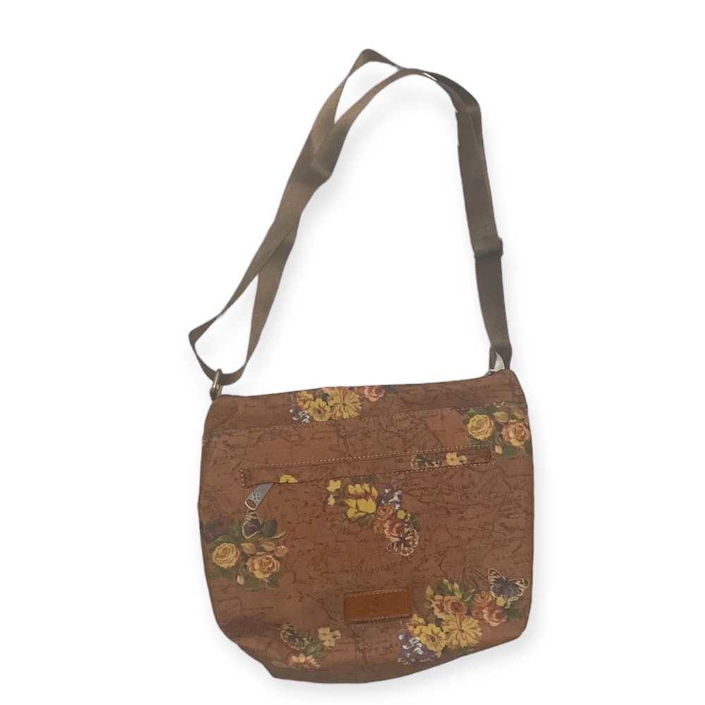 Patricia Nash English Garden Floral Map Sling Crossbody Bag